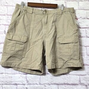Savane Cargo Cotton Elastic Waist Shorts Size 38